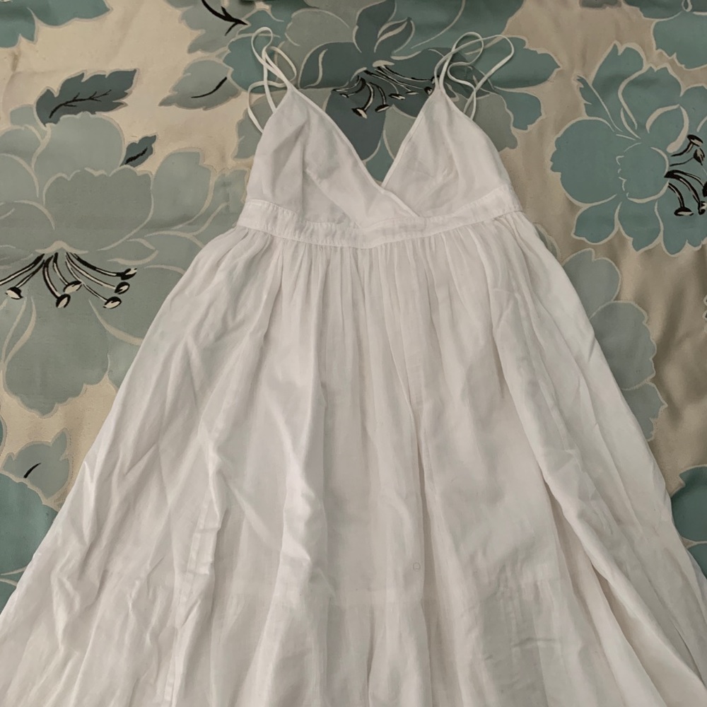 J Crew spaghetti strap dress white